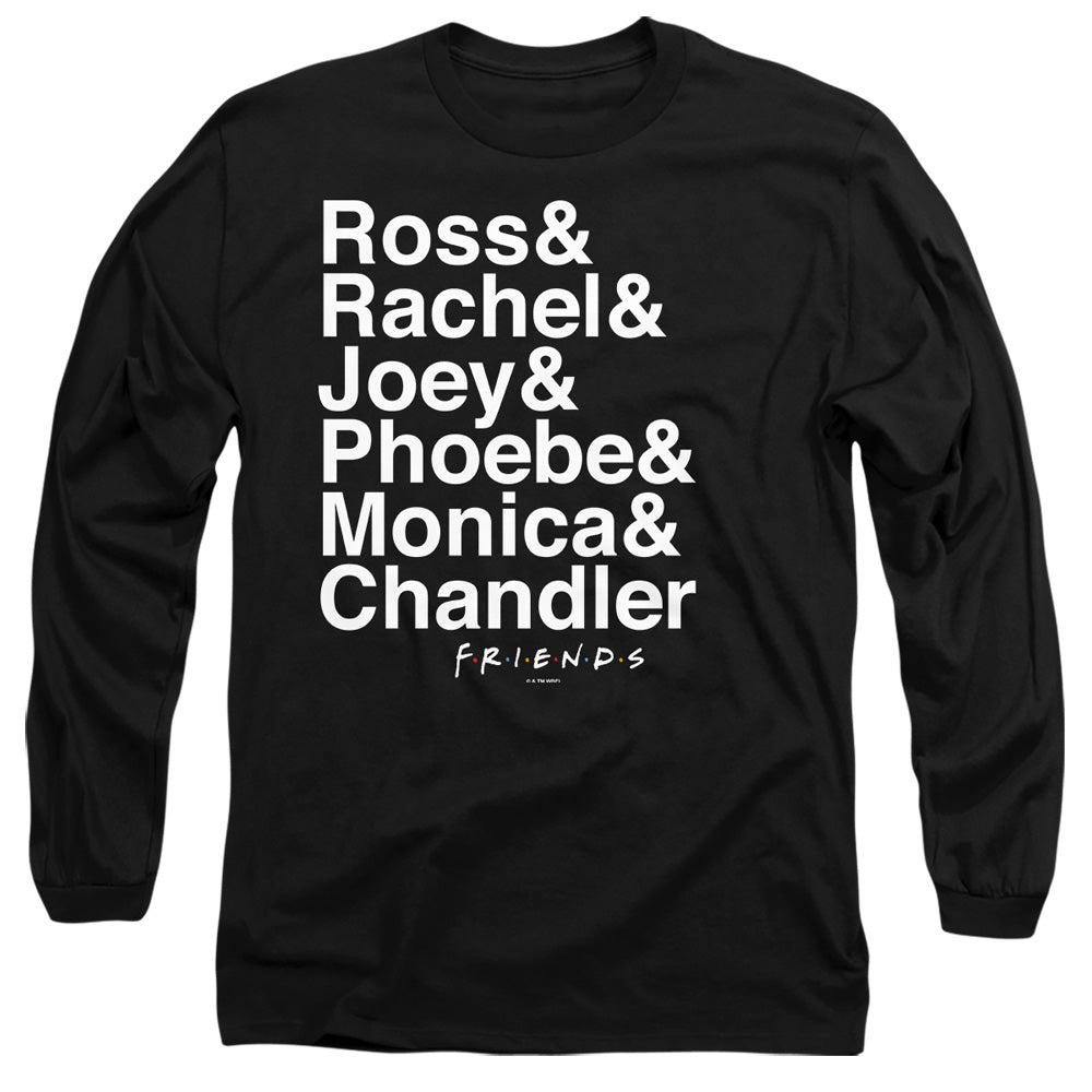 AN OFFCIALLY LICENSED FRIENDS CHANANDLER BONG MEN'S LONG SLEEVE T-SHIRT BLACK