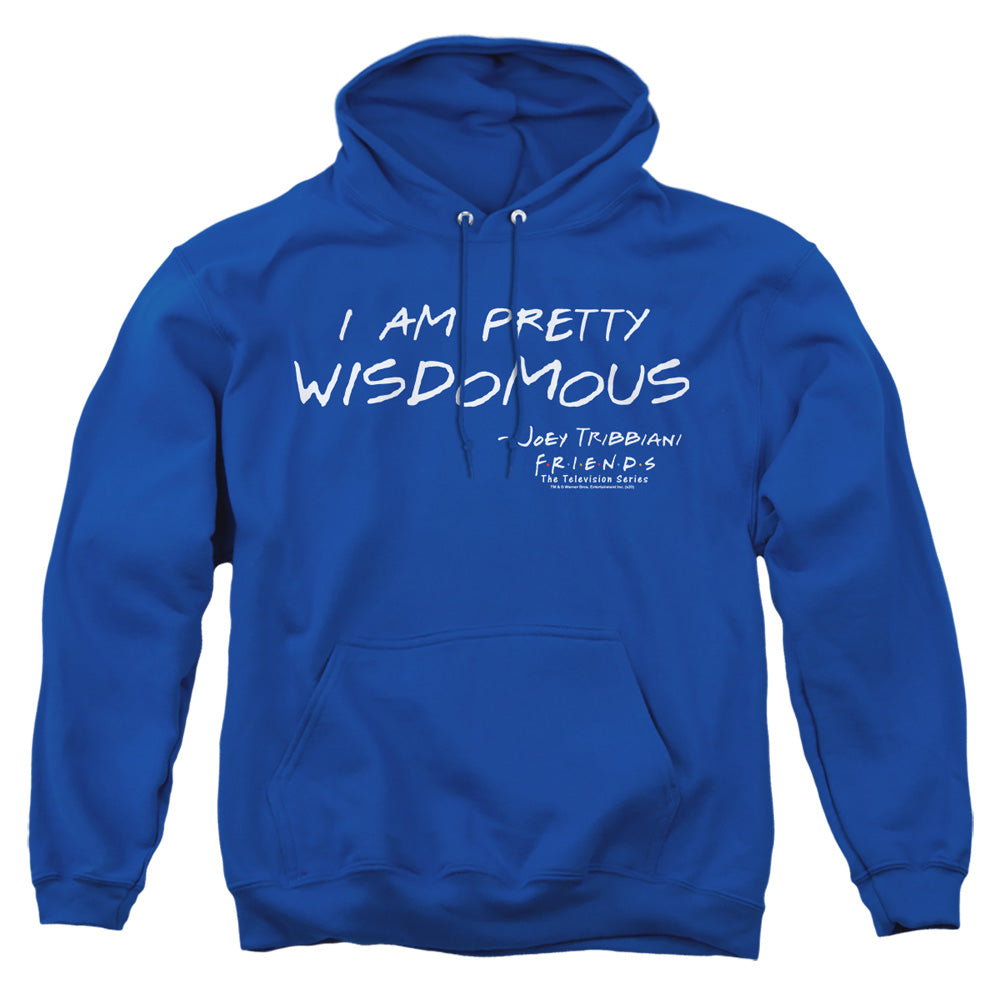 AN OFFCIALLY LICENSED FRIENDS WISDOMOUS ADULT UNISEX PULLOVER HOODIE ROYAL