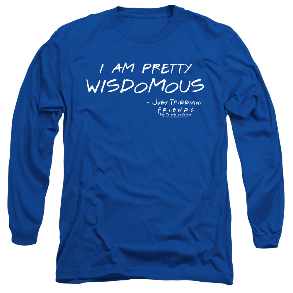 AN OFFCIALLY LICENSED FRIENDS WISDOMOUS MEN'S LONG SLEEVE T-SHIRT ROYAL