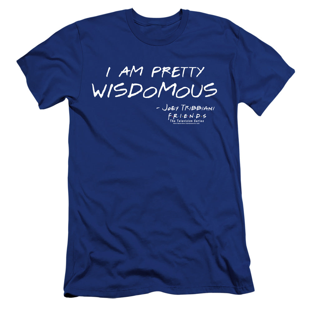AN OFFCIALLY LICENSED FRIENDS WISDOMOUS MEN'S PREMIUM SLIM FIT T-SHIRT ROYAL