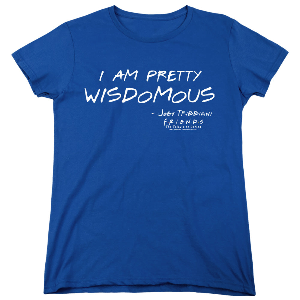 AN OFFCIALLY LICENSED FRIENDS WISDOMOUS WOMEN'S REGULAR FIT T-SHIRT ROYAL