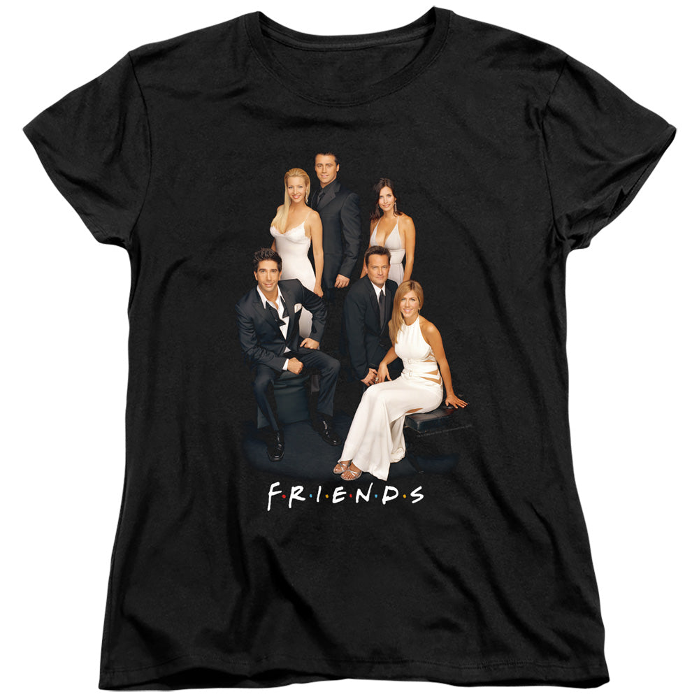 AN OFFCIALLY LICENSED FRIENDS CLASSY WOMEN'S REGULAR FIT T-SHIRT BLACK