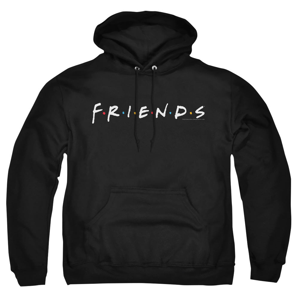 AN OFFCIALLY LICENSED FRIENDS LOGO ADULT UNISEX PULLOVER HOODIE BLACK