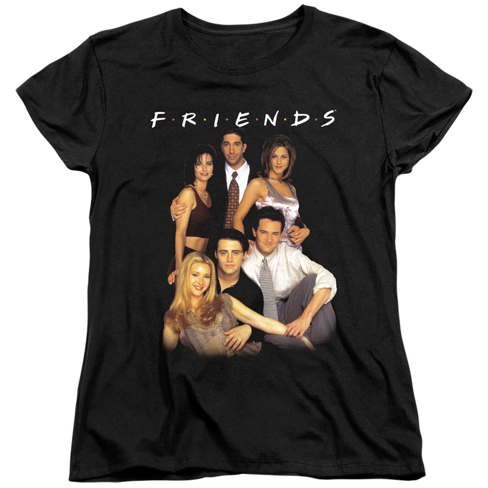 AN OFFCIALLY LICENSED FRIENDS STAND TOGETHER WOMEN'S REGULAR FIT T-SHIRT BLACK
