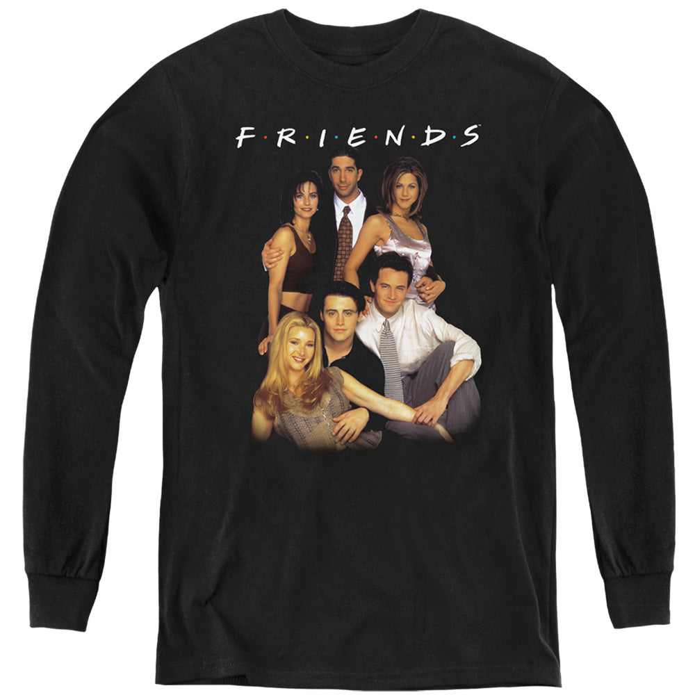 AN OFFCIALLY LICENSED FRIENDS STAND TOGETHER YOUTH LONG SLEEVE T-SHIRT BLACK