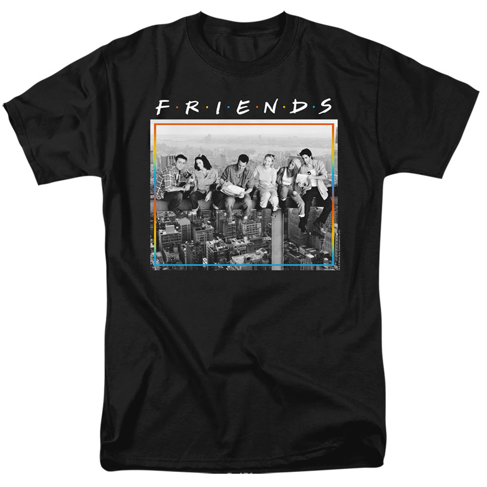 AN OFFCIALLY LICENSED FRIENDS LUNCH BREAK MEN'S REGULAR FIT T-SHIRT BLACK