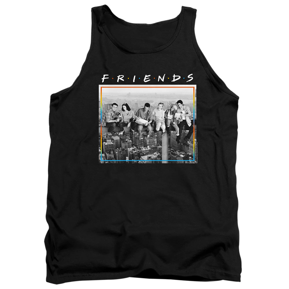 AN OFFCIALLY LICENSED FRIENDS LUNCH BREAK ADULT UNISEX TANK TOP BLACK
