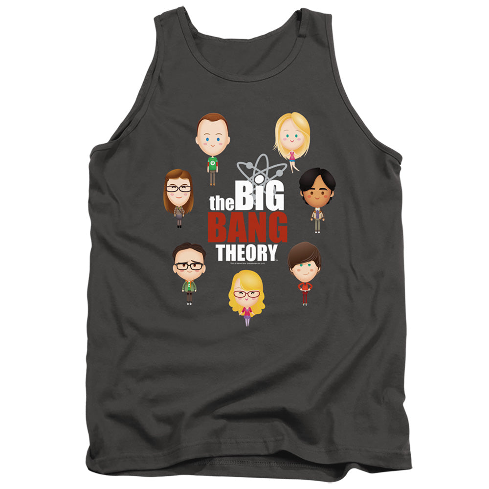 AN OFFCIALLY LICENSED BIG BANG THEORY EMOJIS ADULT UNISEX TANK TOP CHARCOAL