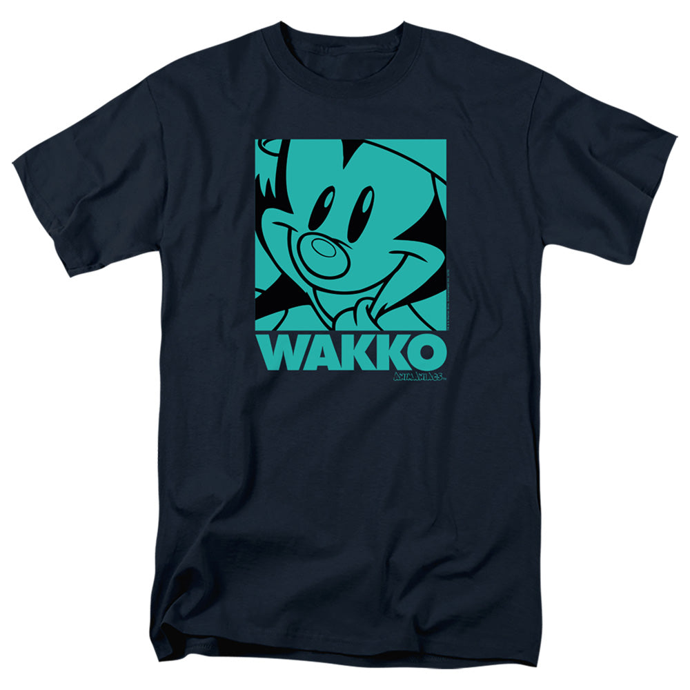 AN OFFCIALLY LICENSED ANIMANIACS POP WAKKO MEN'S REGULAR FIT T-SHIRT NAVY