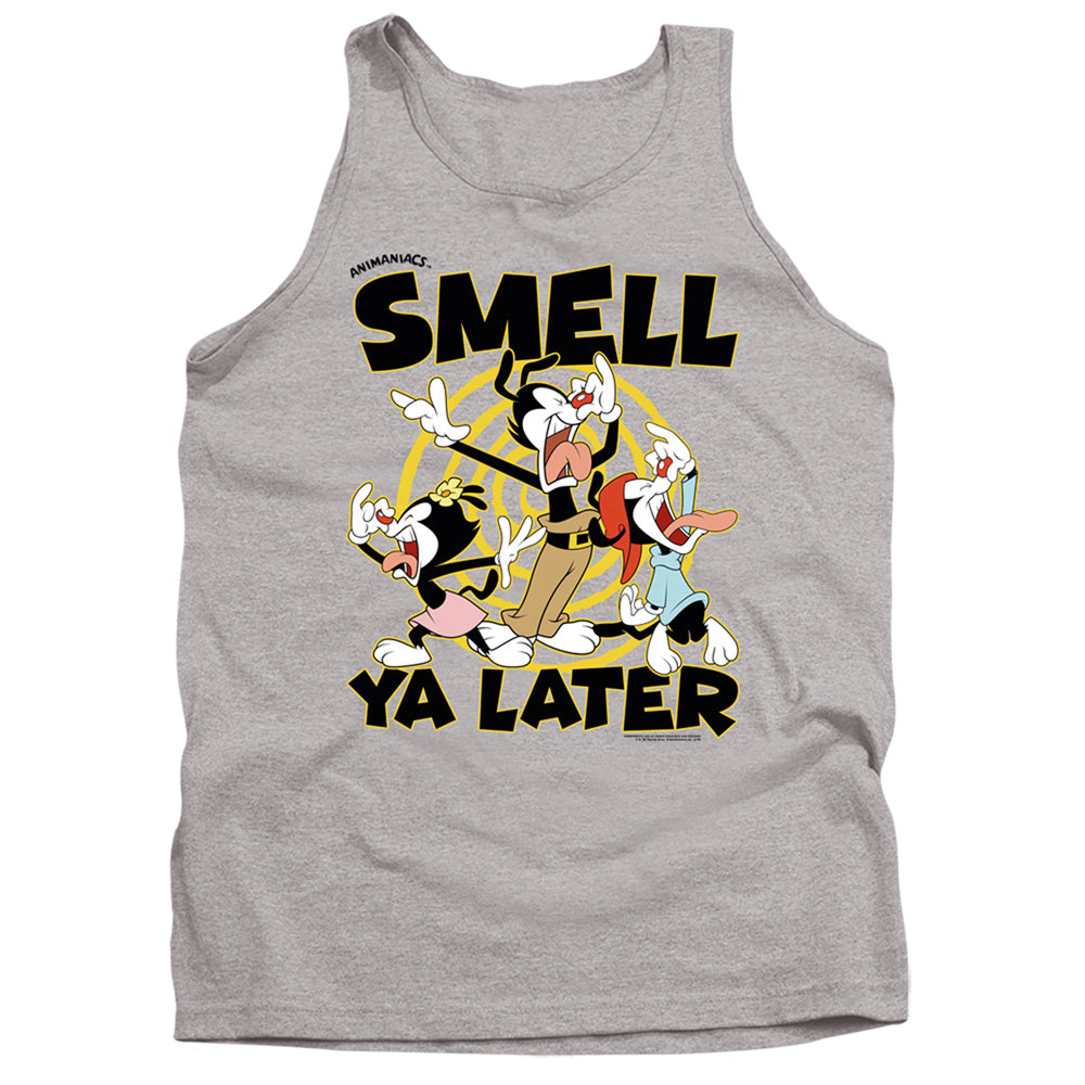 AN OFFCIALLY LICENSED ANIMANIACS SMELL YA LATER ADULT UNISEX TANK TOP ATHLETIC HEATHER