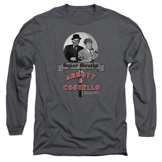 Abbott & Costello Super Sleuths Licensed Adult Unisex Long Sleeve T-Shirt SM-3X