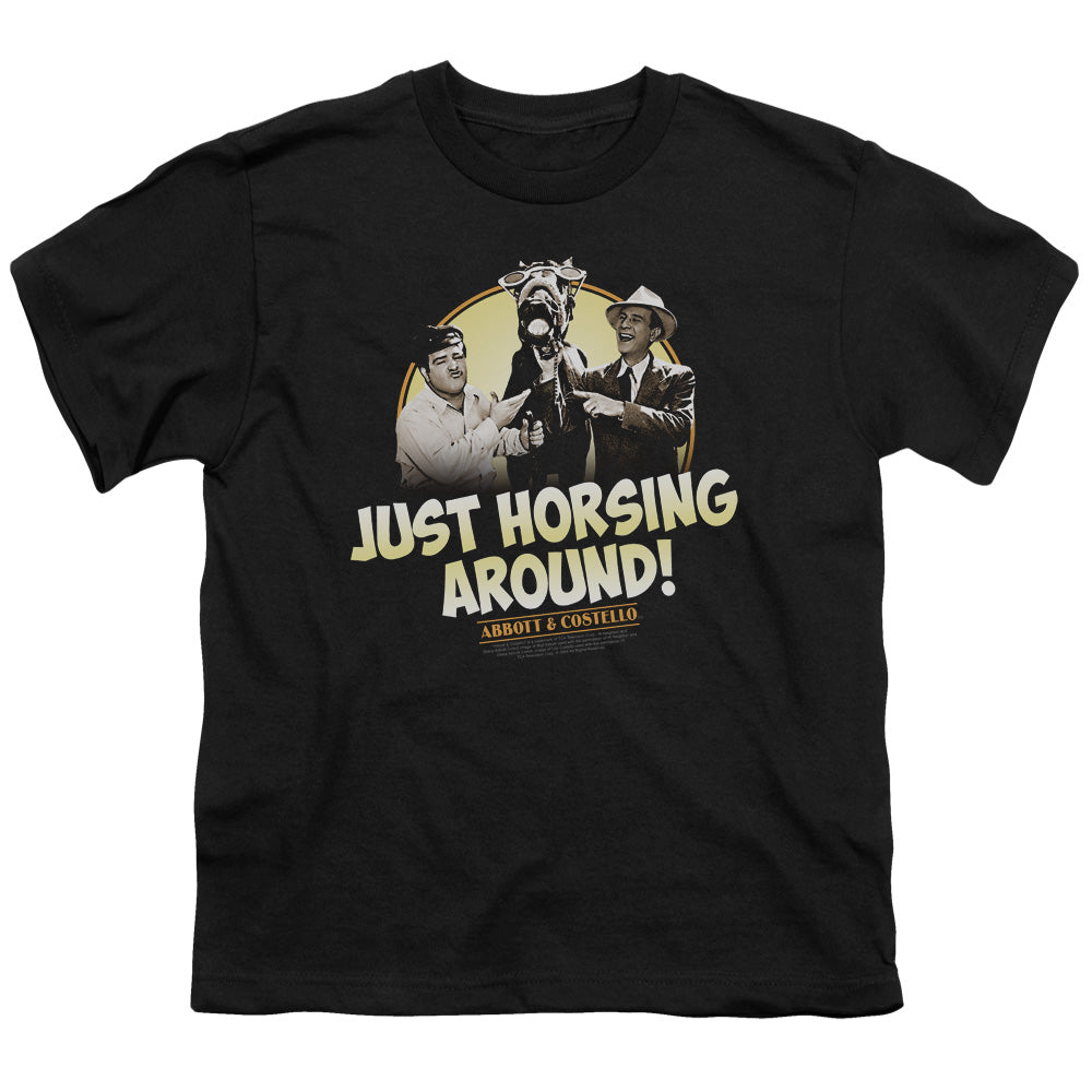 Abbott & Costello Horsing Around Licensed Kid's T-Shirt (Ages 4-7) SM-XL