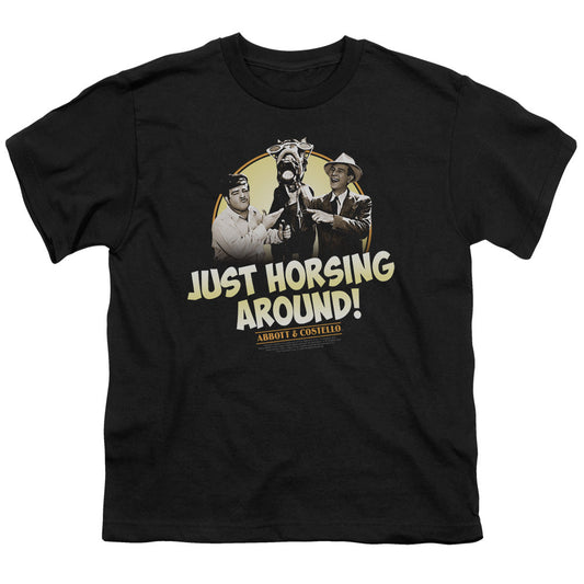 Abbott & Costello Horsing Around Licensed Kid's T-Shirt (Ages 4-7) SM-XL