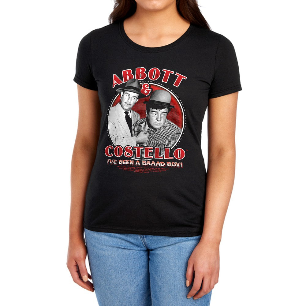 Abbott & Costello Bad Boy Licensed Women's T-Shirt Regular Fit SM-2X