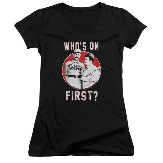 Abbott & Costello First Licensed Women's T-Shirt Juniors V-Neck SM