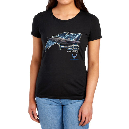 Air Force F35 Licensed Women's T-Shirt Regular Fit SM-2X