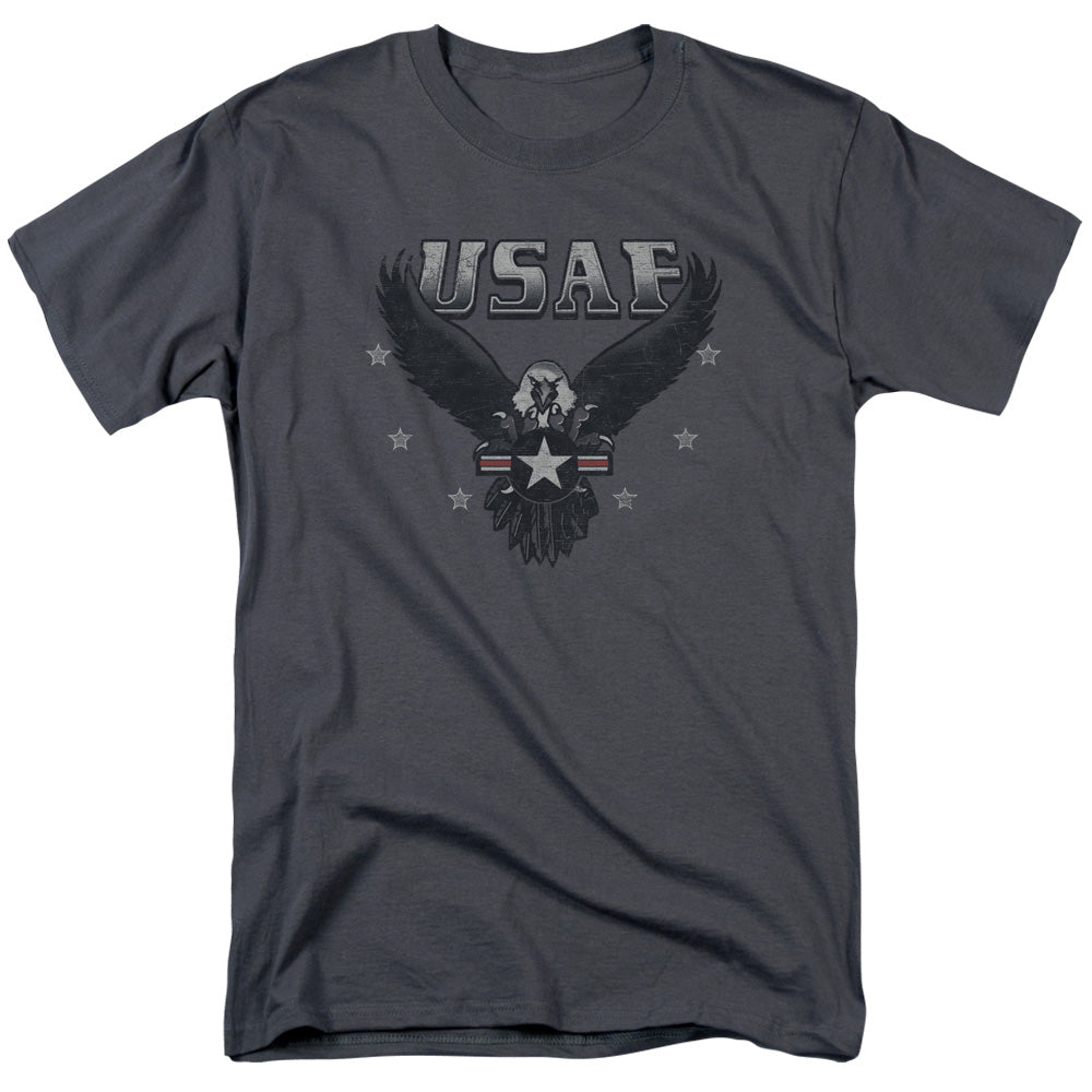 AN OFFCIALLY LICENSED AIR FORCE INCOMING MEN'S REGULAR FIT T-SHIRT CHARCOAL