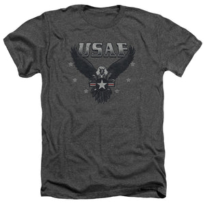 AN OFFCIALLY LICENSED AIR FORCE INCOMING MEN'S HEATHER T-SHIRT CHARCOAL