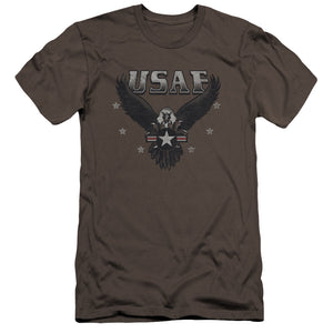 AN OFFCIALLY LICENSED AIR FORCE INCOMING MEN'S PREMIUM SLIM FIT T-SHIRT CHARCOAL