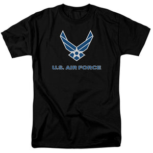 AN OFFCIALLY LICENSED AIR FORCE LOGO MEN'S REGULAR FIT T-SHIRT BLACK