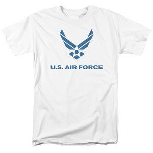 AN OFFCIALLY LICENSED AIR FORCE DISTRESSED LOGO MEN'S REGULAR FIT T-SHIRT WHITE