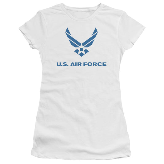 Air Force Distressed Logo Licensed Women's T-Shirt Juniors LG-2X