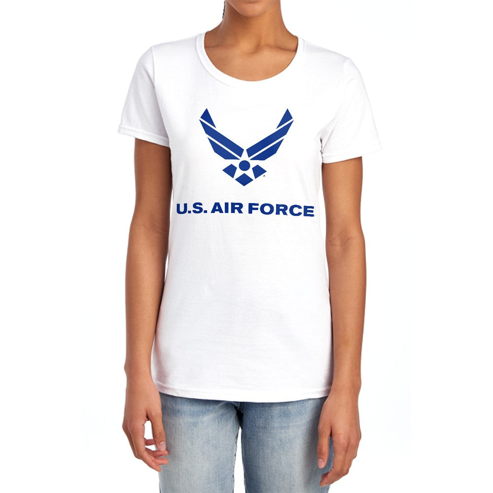 Air Force Distressed Logo Licensed Women's T-Shirt Regular Fit SM-2X