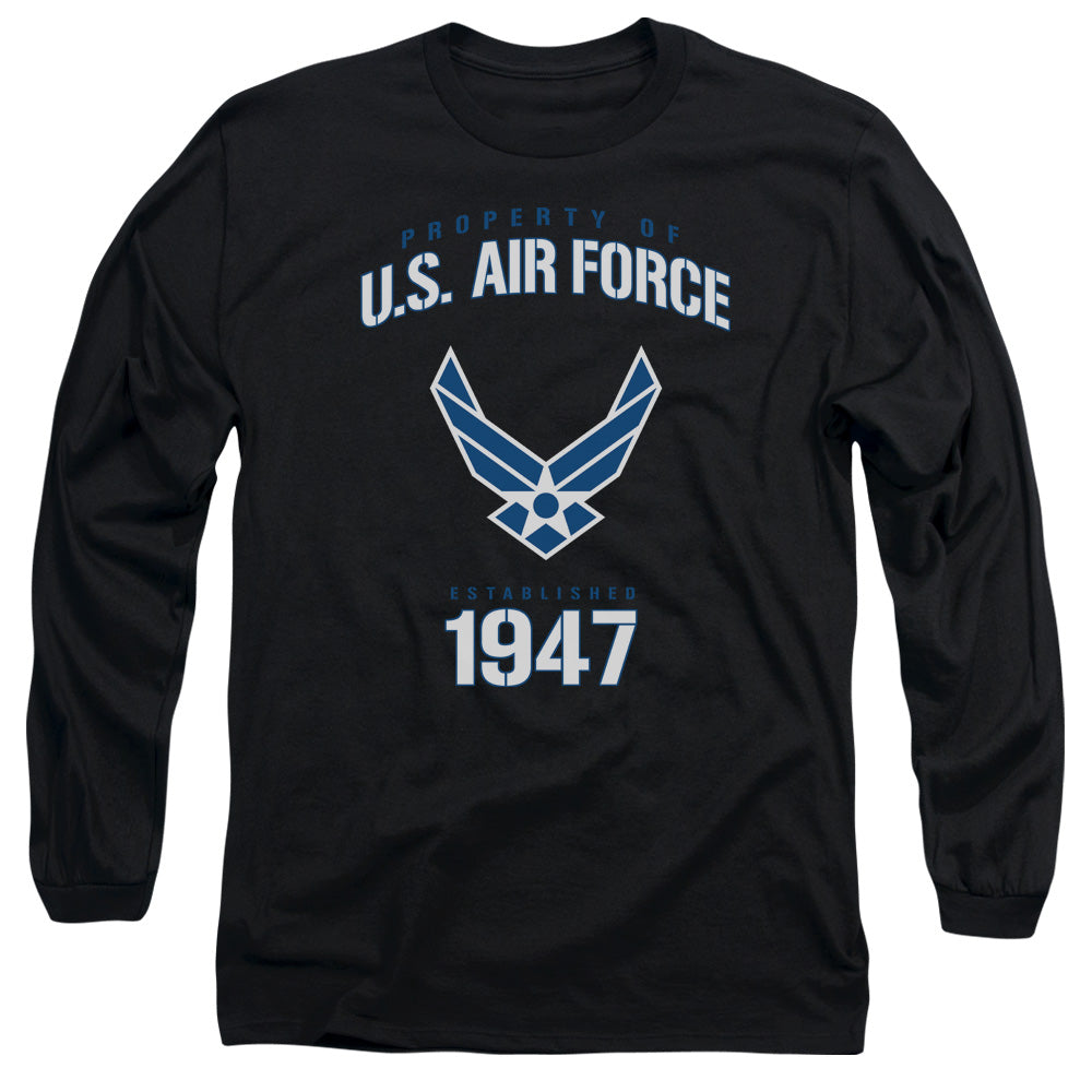 AN OFFCIALLY LICENSED AIR FORCE PROPERTY OF MEN'S LONG SLEEVE T-SHIRT BLACK