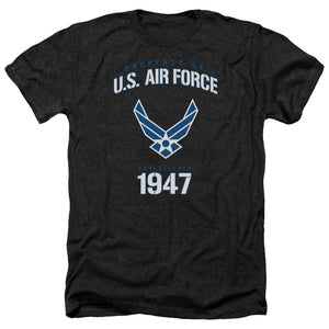 AN OFFCIALLY LICENSED AIR FORCE PROPERTY OF MEN'S HEATHER T-SHIRT CHARCOAL