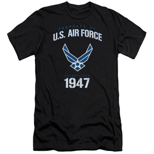 AN OFFCIALLY LICENSED AIR FORCE PROPERTY OF MEN'S PREMIUM SLIM FIT T-SHIRT BLACK