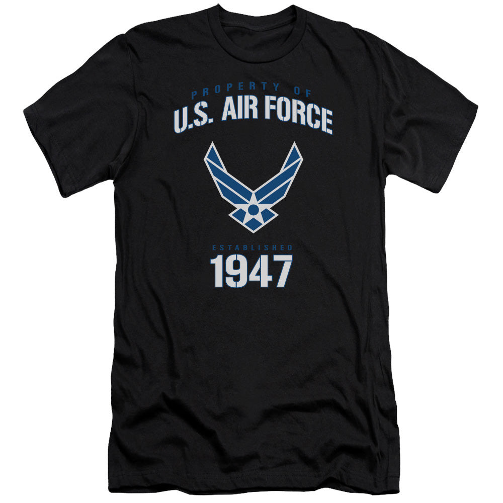 AN OFFCIALLY LICENSED AIR FORCE PROPERTY OF MEN'S PREMIUM SLIM FIT T-SHIRT BLACK
