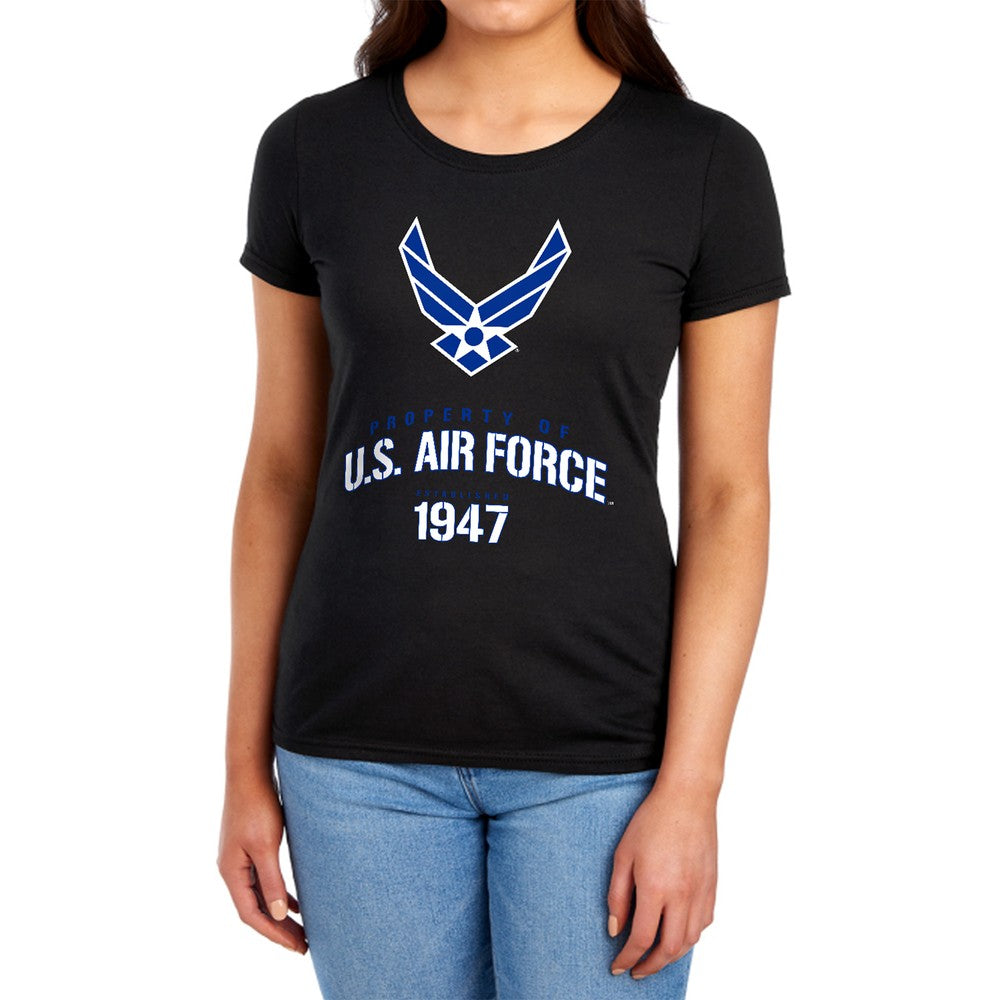 Air Force Property Of Licensed Women's T-Shirt Regular Fit SM-2X