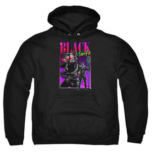 AN OFFCIALLY LICENSED AQUAMAN AND THE LOST KINGDOM 90'S STYLE BLACK MANTA ADULT UNISEX PULLOVER HOODIE BLACK