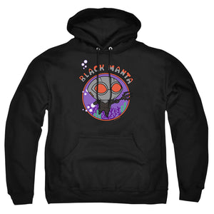 AN OFFCIALLY LICENSED AQUAMAN AND THE LOST KINGDOM CHIBI BLACK MANTA ADULT UNISEX PULLOVER HOODIE BLACK