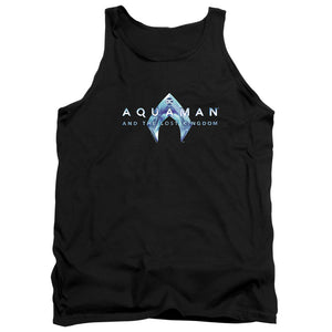 AN OFFCIALLY LICENSED AQUAMAN AND THE LOST KINGDOM LOGO ADULT UNISEX TANK TOP BLACK