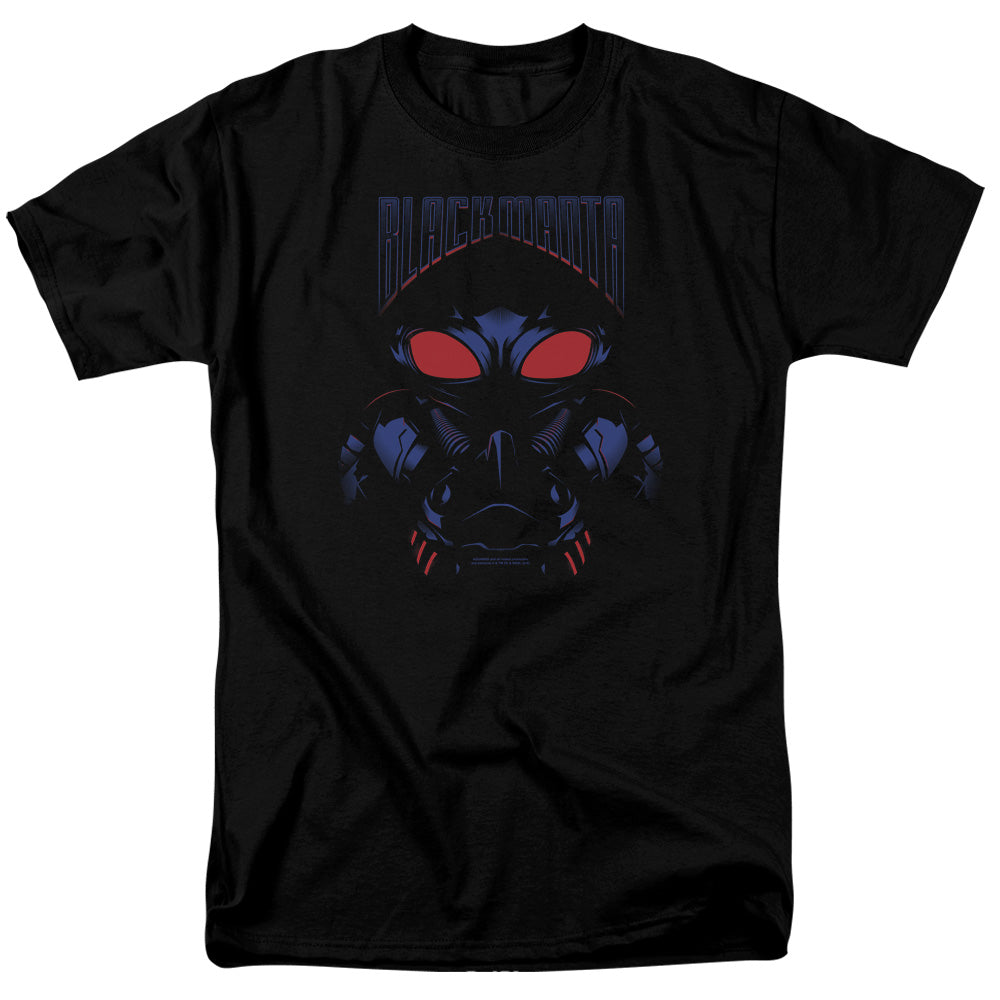 AN OFFCIALLY LICENSED AQUAMAN MOVIE BLACK MANTA MEN'S REGULAR FIT T-SHIRT BLACK