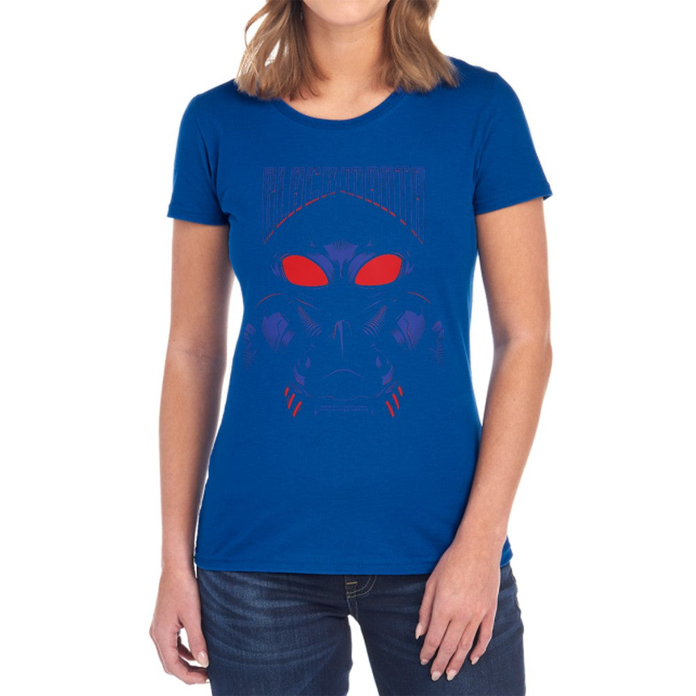 Aquaman Movie Black Manta Licensed Women's T-Shirt Regular Fit SM-2X