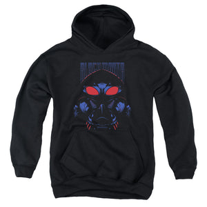 AN OFFCIALLY LICENSED AQUAMAN MOVIE BLACK MANTA YOUTH HOODIE BLACK