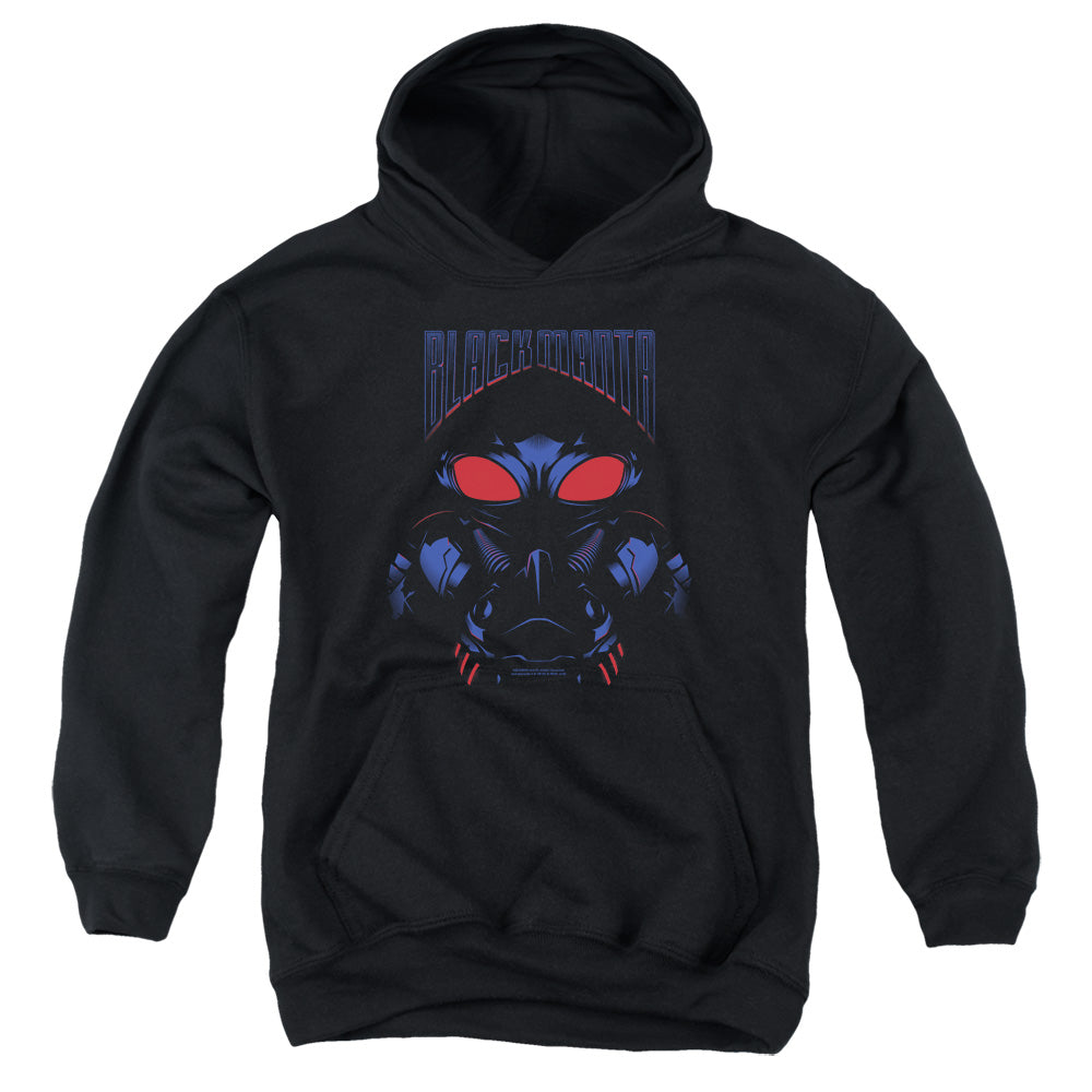 AN OFFCIALLY LICENSED AQUAMAN MOVIE BLACK MANTA YOUTH HOODIE BLACK