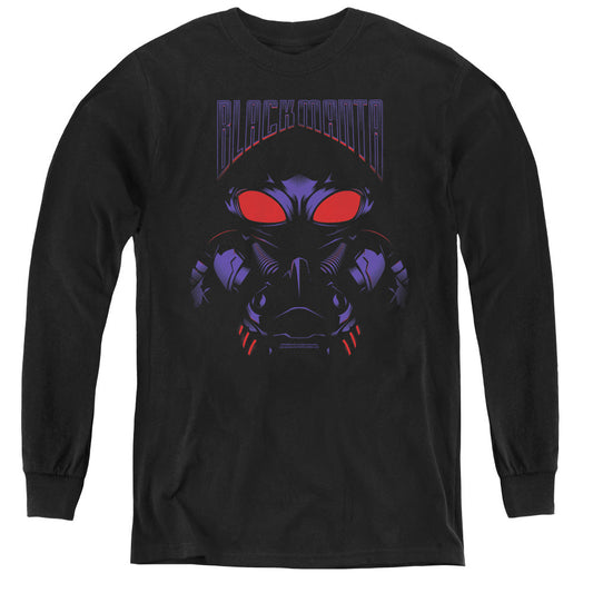 Aquaman Movie Black Manta Licensed Youth Long Sleeve T-Shirt (Ages 8-12) SM-XL