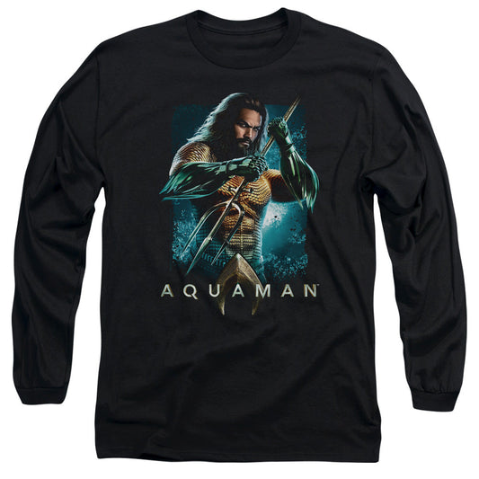 Aquaman Movie Trident Licensed Adult Unisex Long Sleeve T-Shirt SM-3X