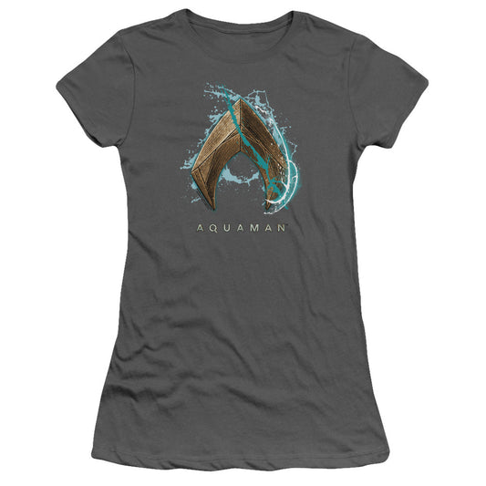 Aquaman Movie Water Shield Licensed Women's T-Shirt Juniors SM-2X