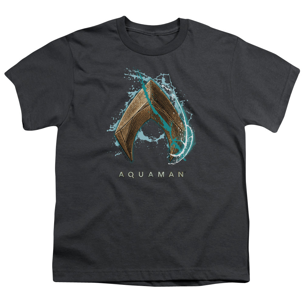 Aquaman Movie Water Shield Licensed Kid's T-Shirt (Ages 4-7) SM-XL