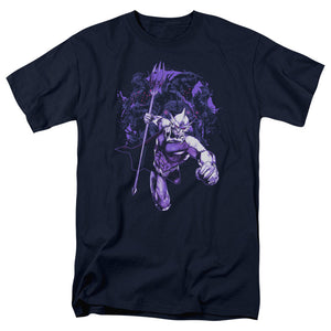 AN OFFCIALLY LICENSED AQUAMAN MOVIE EVIL DOERS MEN'S REGULAR FIT T-SHIRT NAVY