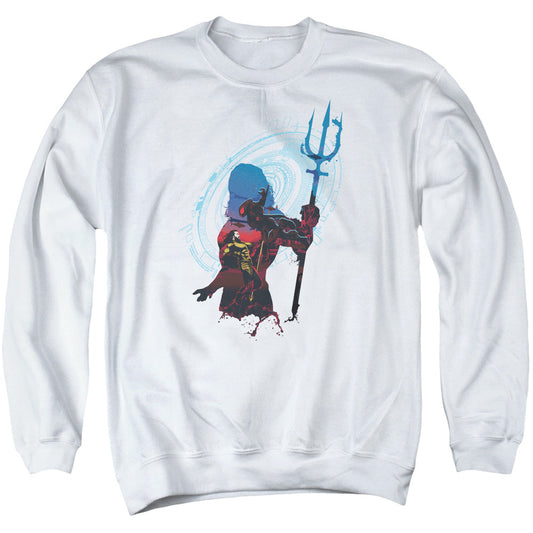 Aquaman Movie Silhouette Licensed Adult Unisex Crewneck Sweatshirt SM-3X