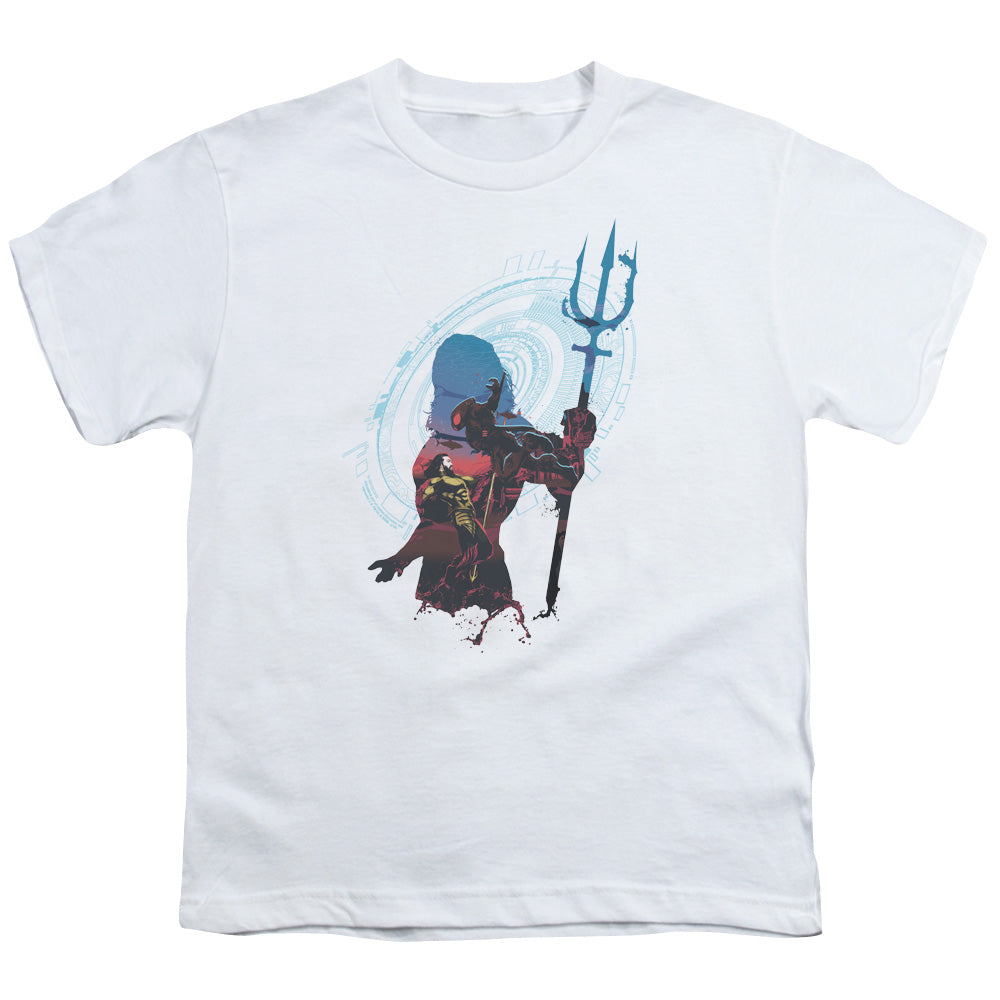 Aquaman Movie Silhouette Licensed Kid's T-Shirt (Ages 4-7) SM-XL