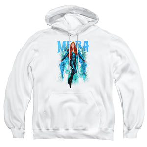AN OFFCIALLY LICENSED AQUAMAN MOVIE MERA ADULT UNISEX PULLOVER HOODIE WHITE