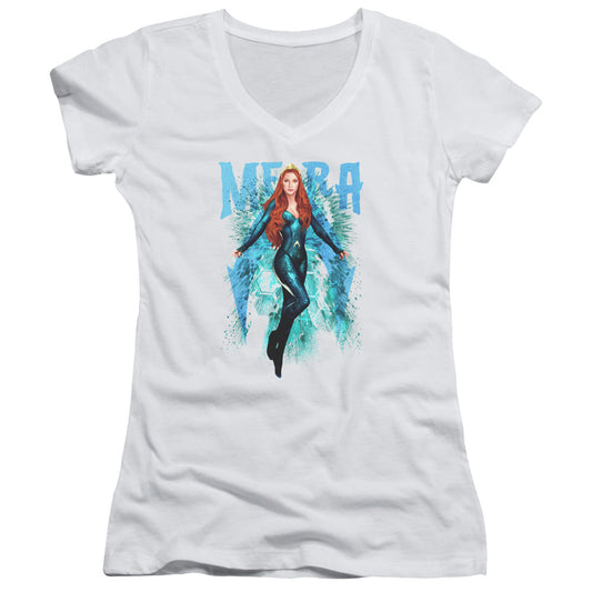 Aquaman Movie Mera Licensed Women's T-Shirt Juniors V-Neck SM