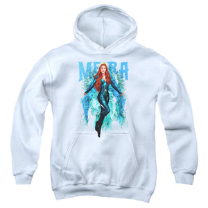 AN OFFCIALLY LICENSED AQUAMAN MOVIE MERA YOUTH HOODIE WHITE