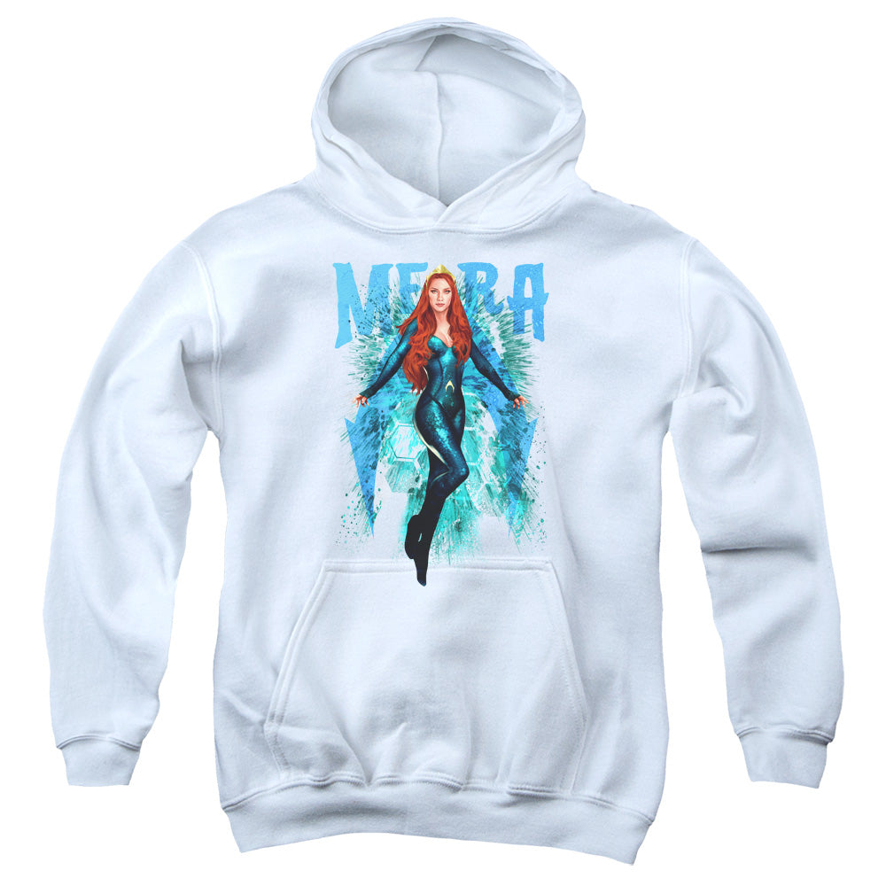 AN OFFCIALLY LICENSED AQUAMAN MOVIE MERA YOUTH HOODIE WHITE